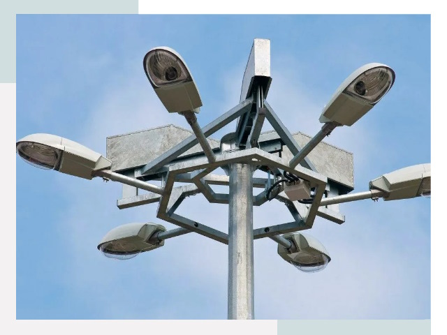 Монтаж осветительных мачт в Братске