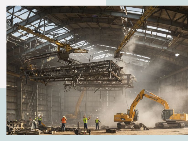 Демонтаж ангаров в Братске от 612 руб. за м²